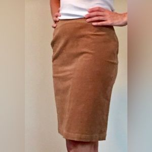 NWT Old Navy Camel Corduroy Stretch Pencil Skirt
